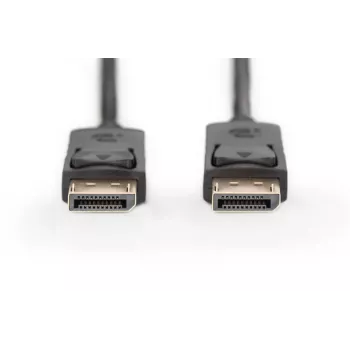 DIGITUS DisplayPort-verbindingskabel, DP stekker/stekker, 5m met vergrendeling, Full HD 1080p zwart