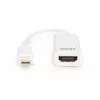 DIGITUS ASSMANN DisplayPort-adapterkabel, Mini DP - HDMI type A M/F, 15 cm DP 1.1a compatibel, CE wit