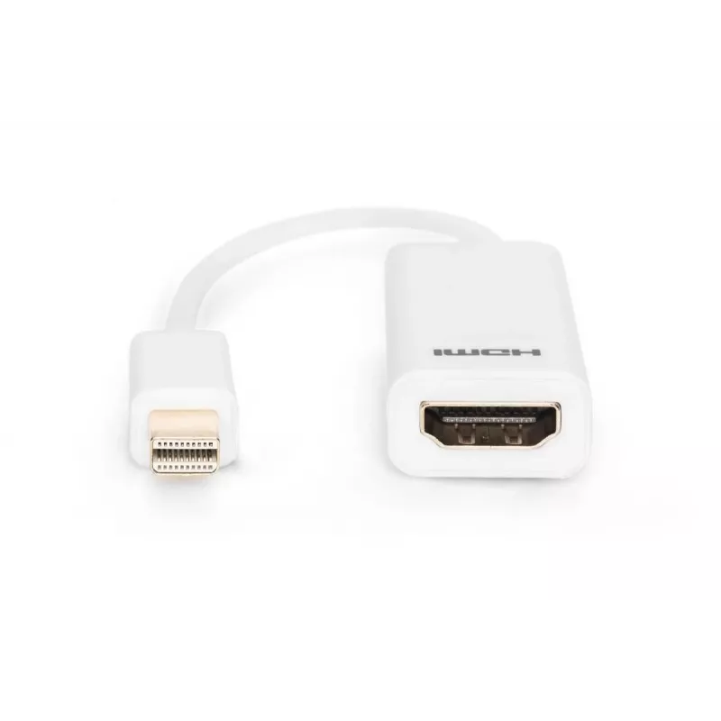 DIGITUS ASSMANN DisplayPort-adapterkabel, Mini DP - HDMI type A M/F, 15 cm DP 1.1a compatibel, CE wit