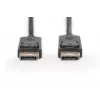 DIGITUS DisplayPort-verbindingskabel, DP M/M, 5 m met vergrendeling, DP, 1.1a conform, zwart