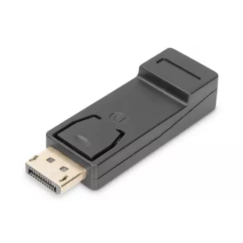 DIGITUS DisplayPort-adapter, DP - HDMI type A M/W, met vergrendeling, DP 1.1a, Full HD, CE zwart