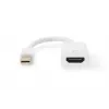 DIGITUS ASSMANN DisplayPort-adapterkabel, Mini-DP - HDMI type A M/W, 20 cm HDMI ver. 2.0, actief, CE, goud, wit