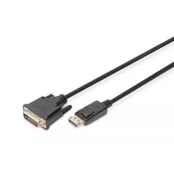 DIGITUS DP - DVI-D kabel 3M zwart DP - DVI met vergrendeling DP 1.1a