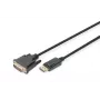 DIGITUS DP - DVI-D kabel 3M zwart DP - DVI met vergrendeling DP 1.1a