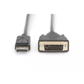 DIGITUS DP - DVI-D kabel 3M zwart DP - DVI met vergrendeling DP 1.1a