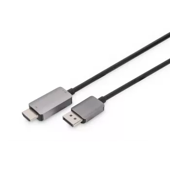 Digitus DB-340305-018-S DisplayPort-naar-HDMI Type A-adapterkabel, 8K, 1,8 m, zwart
