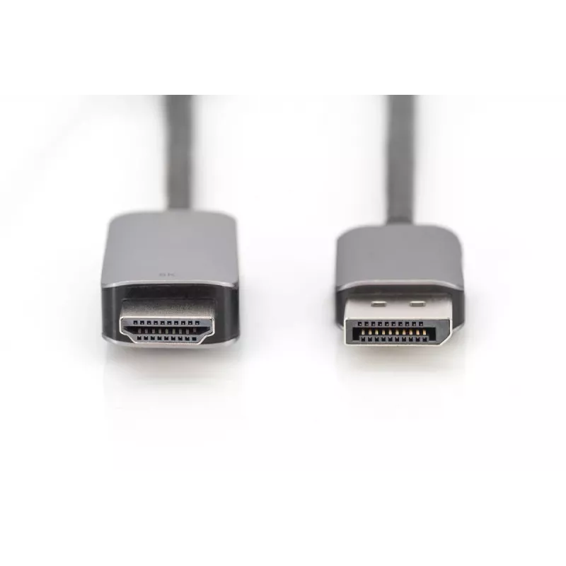 Digitus DB-340305-018-S DisplayPort-naar-HDMI Type A-adapterkabel, 8K, 1,8 m, zwart