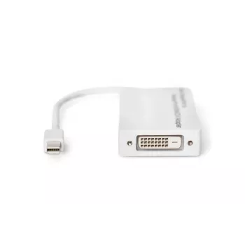 DIGITUS MiniDP naar DP HDMI+DVI adapter 20cm DP 1.1a compatibel wit
