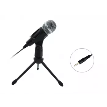 Equip Mini Desk Microphone, tafelmicrofoon, -30 dB, 30 - 16000 Hz, 2200 Ω, bedraad, 3,5 mm (1/8 inch)