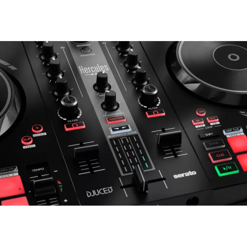 Hercules INPULSE 300 MK2 vinyl-scratcher zwart, rood