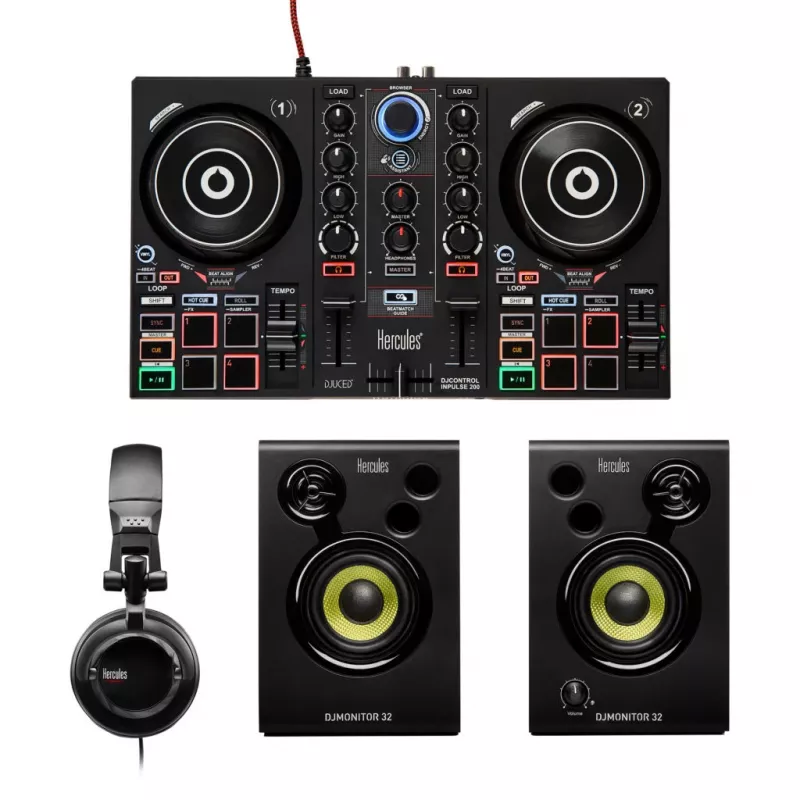 Hercules DJLearning Kit Digital Vinyl System (DVS) scratcher zwart