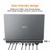 Acer 13-in-1 Type-C minidock bedraad USB 3.2 Gen 1 zwart