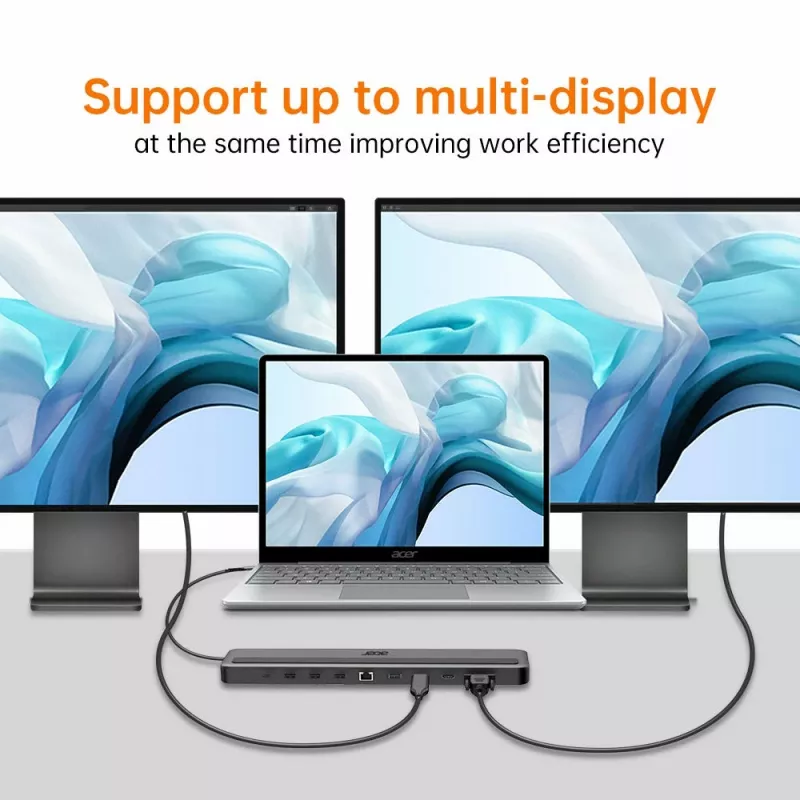Acer 13-in-1 Type-C minidock bedraad USB 3.2 Gen 1 zwart