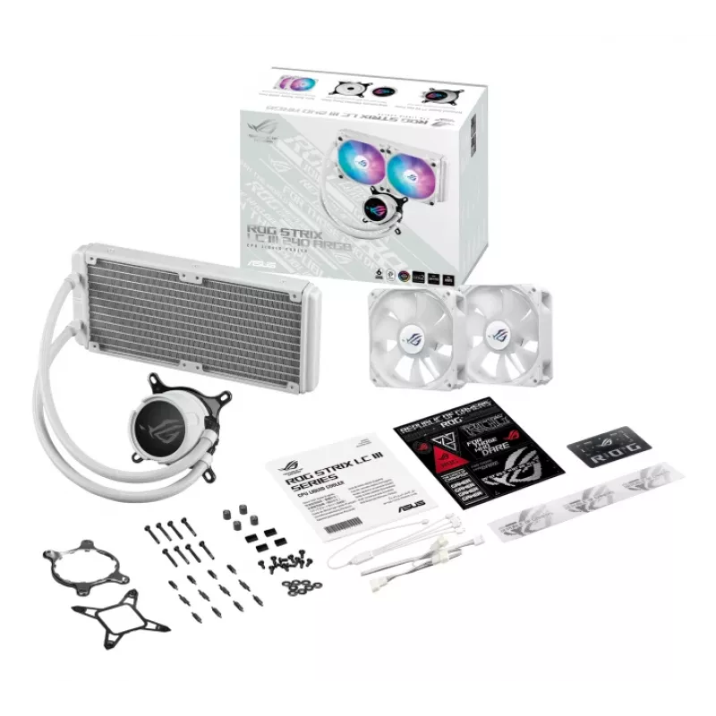 ASUS ROG Strix LC III 240 ARGB White Edition processorkoelvloeistofset 12 cm