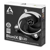 ARCTIC BioniX P120 (wit) – drukgeoptimaliseerde 120mm gamingventilator met PWM PST