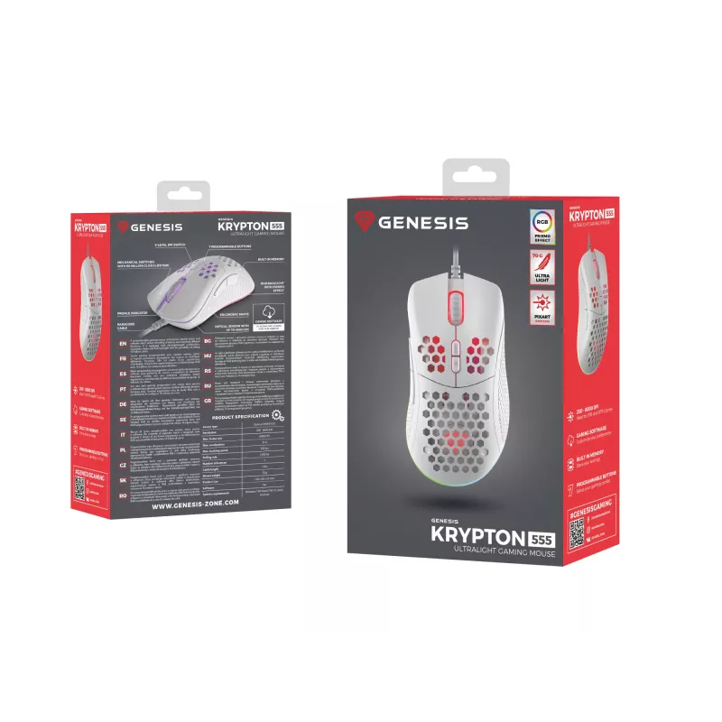 GENESIS Krypton 555 muis gaming rechtshandig USB Type-A optisch 8000 DPI