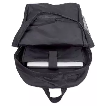 Manhattan Knappack Rugzak 15,6 inch, zwart, GÜNSTIG, licht, intern laptopvak, accessoirevak, gevoerde verstelbare schouderbanden, flessenhouder, drie jaar garantie