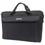 Manhattan London Laptoptas 17,3 inch, Toploader, zwart, LOW COST, vak voor accessoires, schouderband (afneembaar), notebooktas, drie jaar garantie