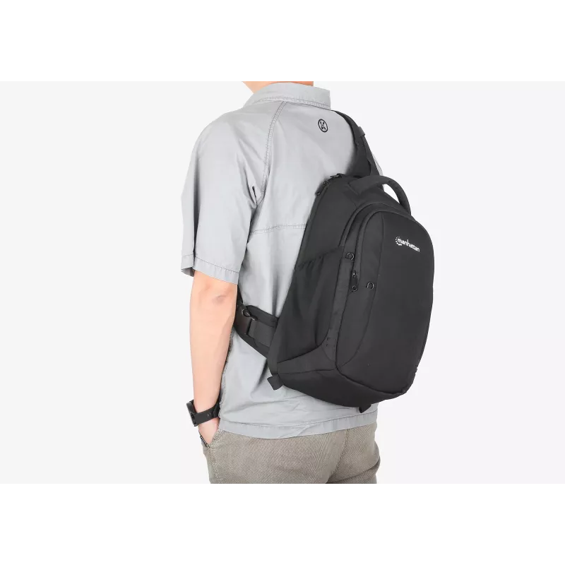 Manhattan Amsterdam 440578 laptop schoudertas / rugzak, 13,3 inch, zwart