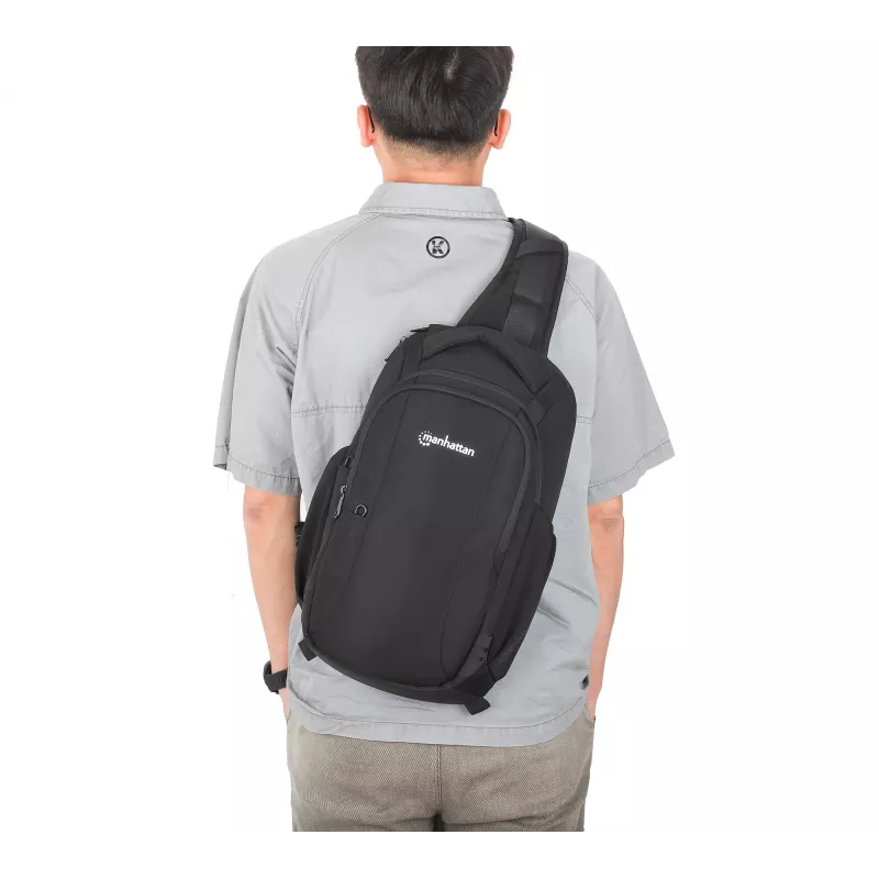 Manhattan Amsterdam 440578 laptop schoudertas / rugzak, 13,3 inch, zwart