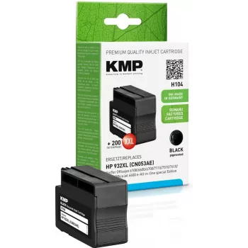 KMP PRINTTECHNIK AG Compatibele inktcartridge - H104 - met HP CN 053 AE 932 XL - zwart