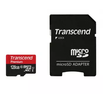 TRANSCEND 128GB Micro SDHC Class 10 UHS-1 met adapter