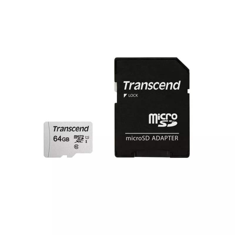 TRANSCEND Micro SDXC-kaart 300S 64 GB UHS-I U1 met adapter