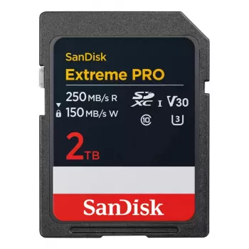WESTERN DIGITAL Extreme PRO 2 TB SDXC geheugenkaart 250 MB/s 140 MB/s UHS-I