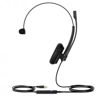 Yealink UH34 Lite Mono Teams headset, bedraad, 20 - 20000 Hz, kantoor/callcenter, 84 g, headset, zwart