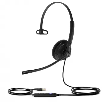 Yealink UH34 Lite Mono Teams headset, bedraad, 20 - 20000 Hz, kantoor/callcenter, 84 g, headset, zwart