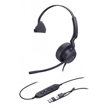 Yealink UH42 Mono Teams USB-C/A headset, bedraad, gesprekken/muziek, 20 - 20000 Hz, 116 g, headset, zwart