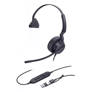 Yealink UH42 Mono UC USB-C/A headset, bedraad, gesprekken/muziek, 20 - 20000 Hz, 116 g, headset, zwart