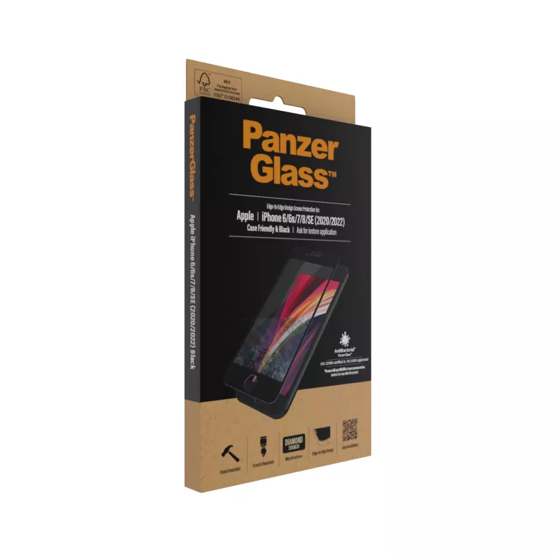 PanzerGlass® beeldschermbescherming iPhone 8 | 7 | 6s | 6 | SE (2020/2022) | Edge-to-Edge