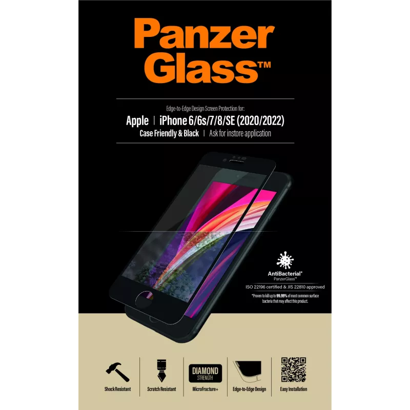 PanzerGlass® beeldschermbescherming iPhone 8 | 7 | 6s | 6 | SE (2020/2022) | Edge-to-Edge