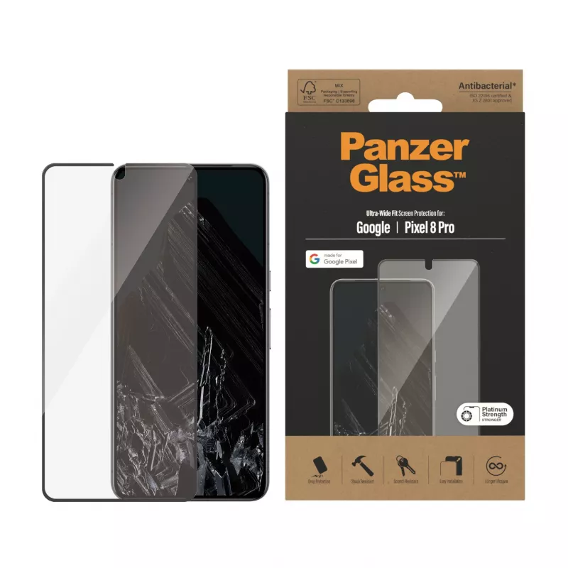 PanzerGlass® beeldschermbescherming Google Pixel 8 Pro | Ultra-Wide Fit