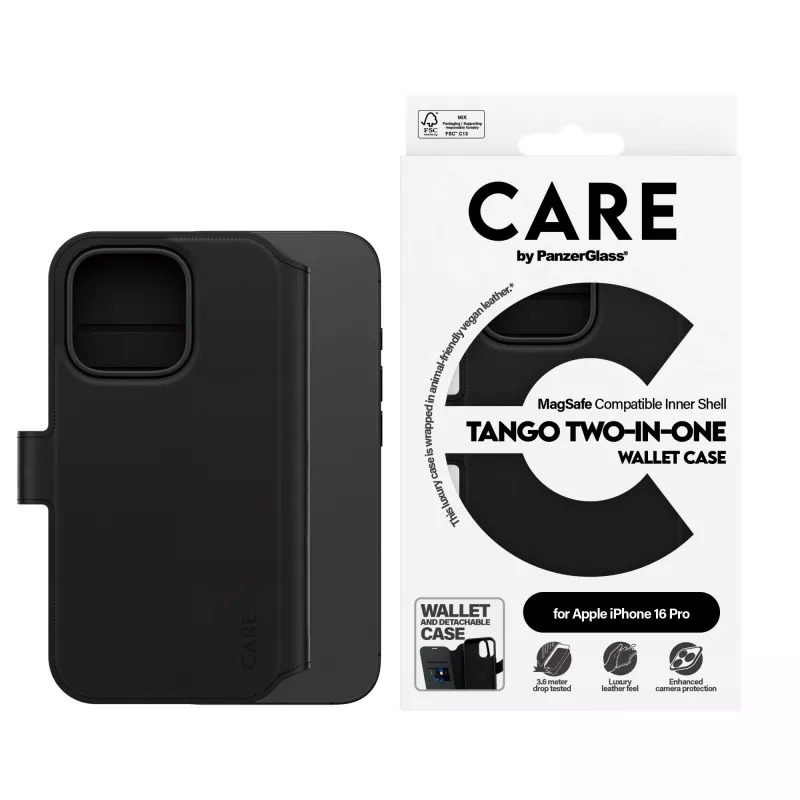 PanzerGlass CARE™ by ® Tango 2-in-1 wallet case met MagSafe iPhone 16 Pro