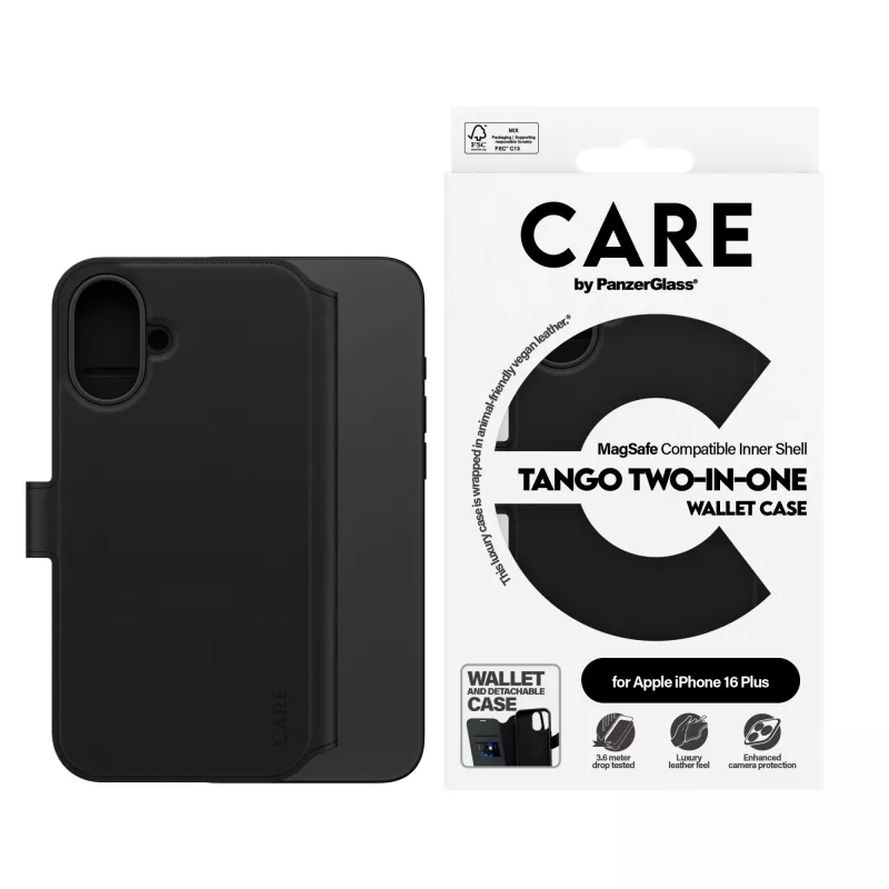 PanzerGlass CARE™ by ® Tango 2-in-1 wallet case met MagSafe iPhone 16 Plus