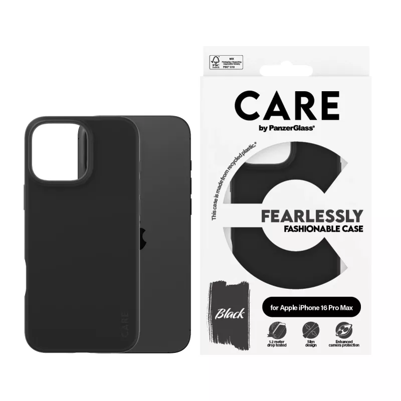 PanzerGlass CARE™ by ® hoesje zwart iPhone 16 Pro Max