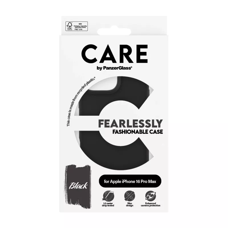 PanzerGlass CARE™ by ® hoesje zwart iPhone 16 Pro Max