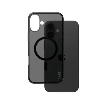 PanzerGlass CARE™ by ® Urban Combat Case Smokey met zwart MagSafe iPhone 16 Plus
