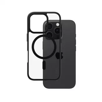 PanzerGlass CARE™ by ® Urban Combat Case transparant met zwarte rand & MagSafe iPhone 16 Pro