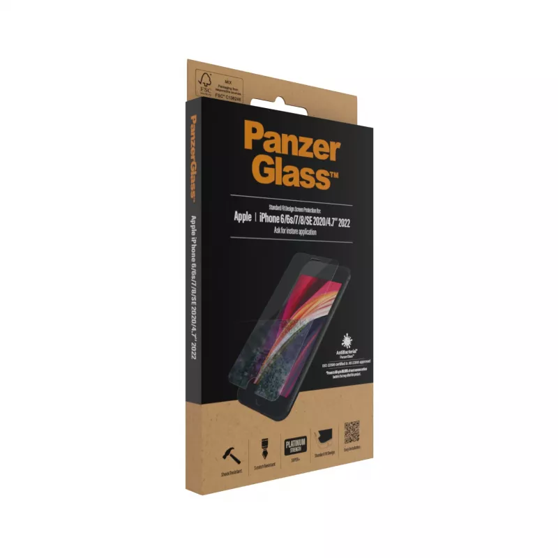 PanzerGlass ® beeldschermbescherming iPhone 8 | 7 | 6s | 6 | SE (2020/2022) | Standard Fit