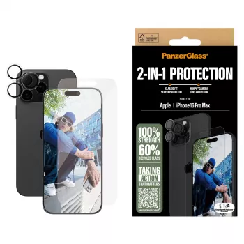 PanzerGlass 2-in-1 bundel iPhone 16 Pro Max B2876+1286