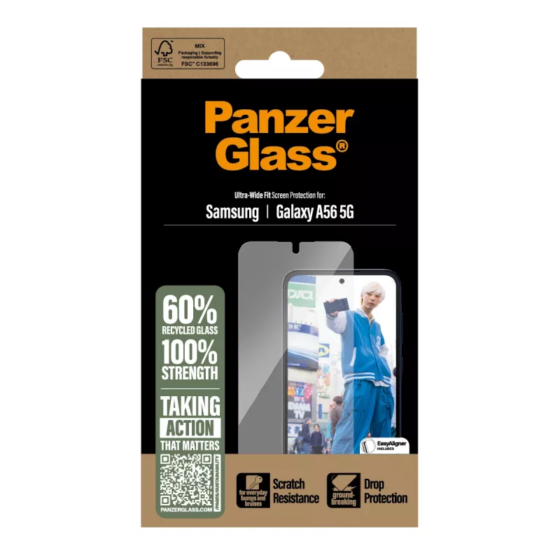 PanzerGlass® beeldschermbescherming Samsung Galaxy A56 5G | Ultra-Wide Fit met EasyAligner