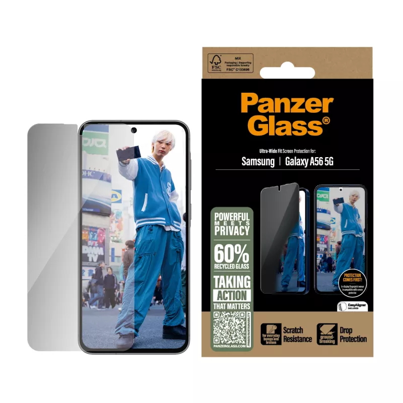 PanzerGlass® privacy screenprotector Samsung Galaxy A56 5G | Ultra-Wide Fit