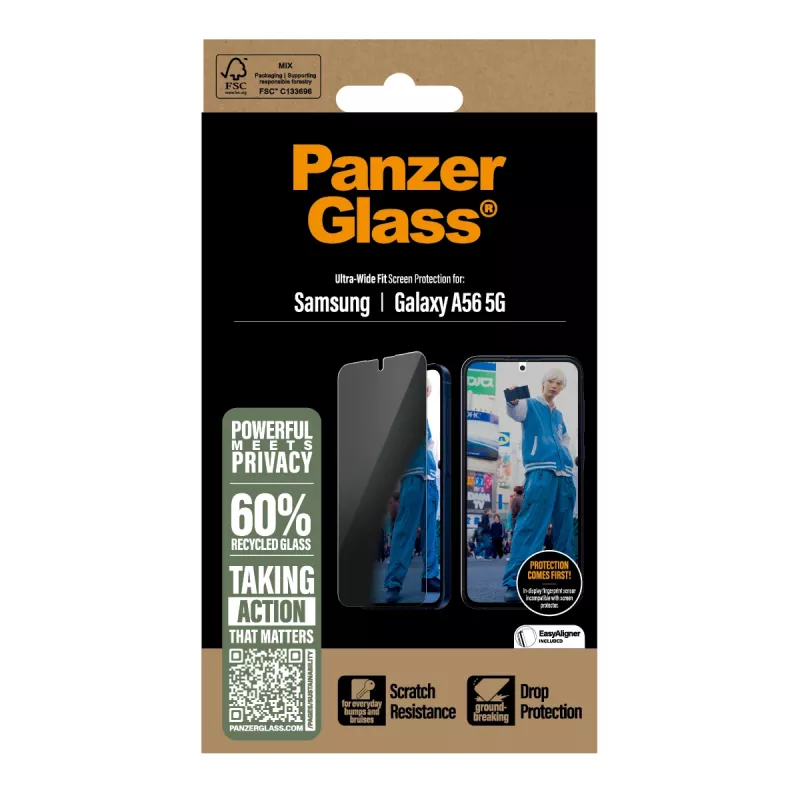 PanzerGlass® privacy screenprotector Samsung Galaxy A56 5G | Ultra-Wide Fit
