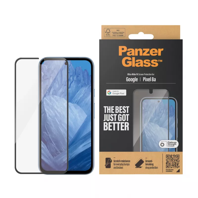 PanzerGlass® beeldschermfolie Google Pixel 8a | Ultra-Wide Fit