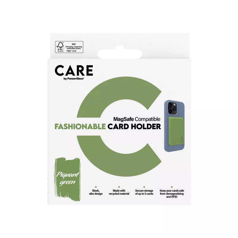 PanzerGlass CARE™ by ® kaarthouder groen iPhone, hoesje, Apple, Apple - iPhone, groen