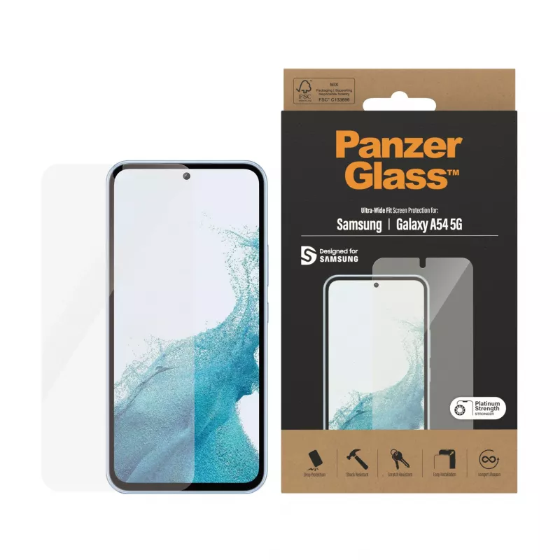 PanzerGlass ® beeldschermfolie Samsung Galaxy A54 5G | Ultra-Wide Fit