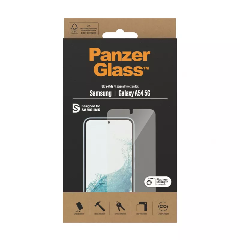 PanzerGlass ® beeldschermfolie Samsung Galaxy A54 5G | Ultra-Wide Fit